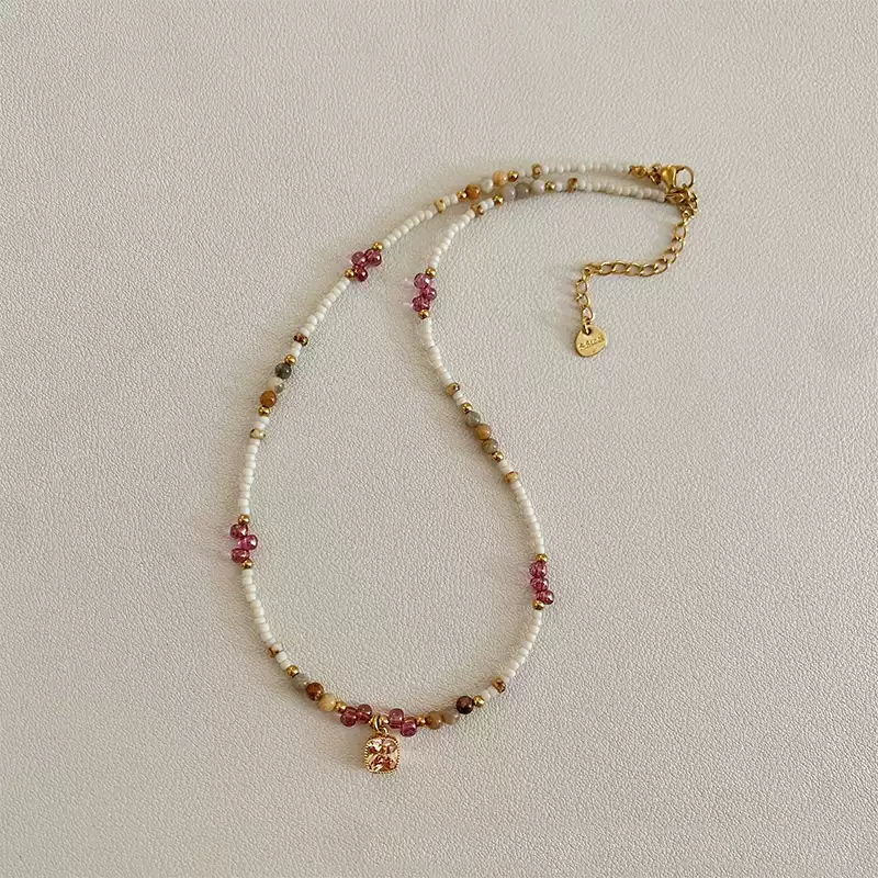 2025 New Arrival! Elegant Natural Stone Beaded Necklace for Women - Luxurious & Chic Collarbone Chain
