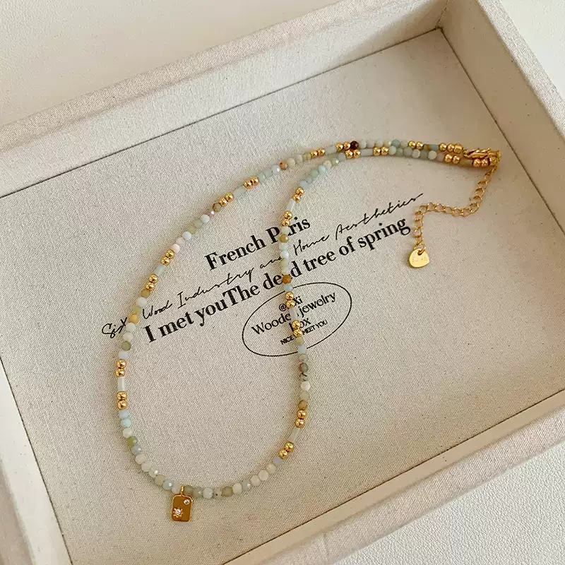 Elegant 2025 New Arrival Crystal Beaded Pendant Necklace for Women – Luxe & Unique Collarbone Chain