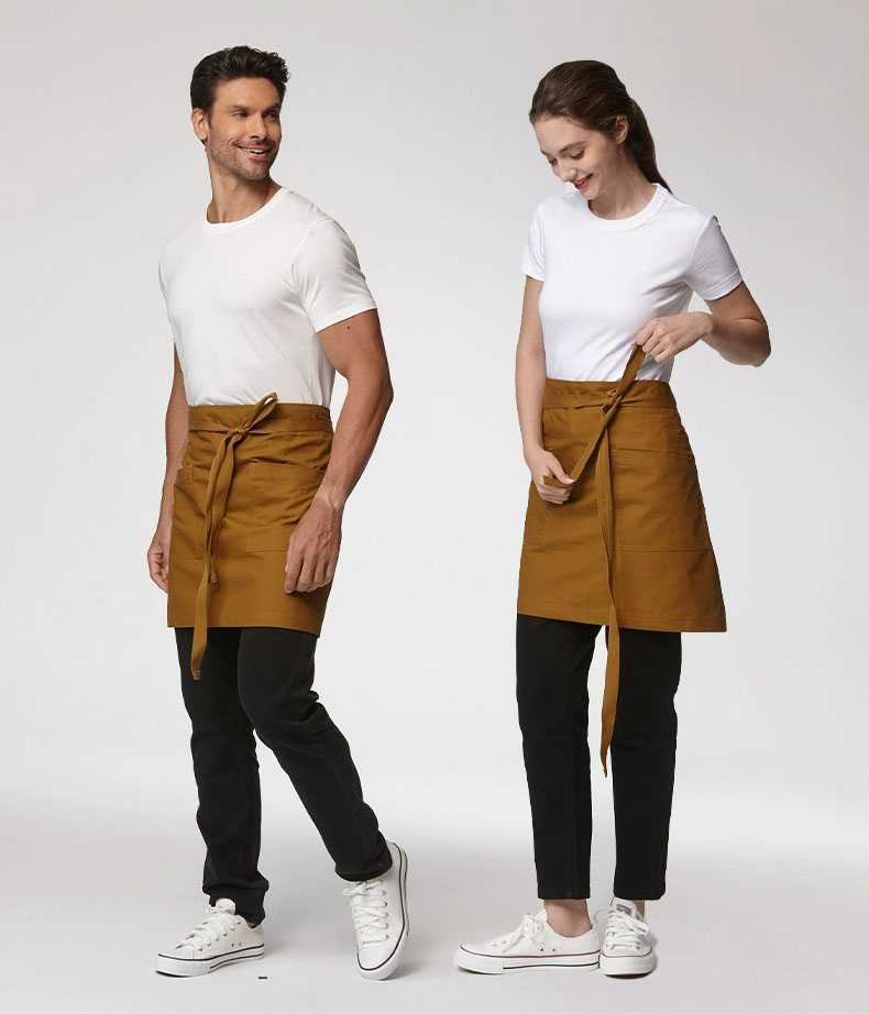 Waterproof and oil resistant 2025 new work Waist aprons for cafe, catering, Florist,Workshop Half Apron For Women and Men