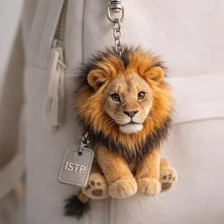 Cute Lion Plush Backpack Bag Purse Charms