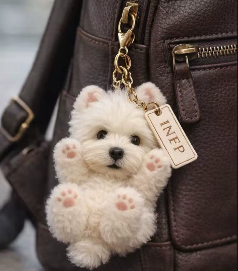 Cute Puppy Backpack Bag Purse Charms