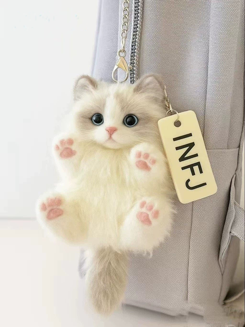 Cute Kitty Cat Backpack Bag Purse Charms