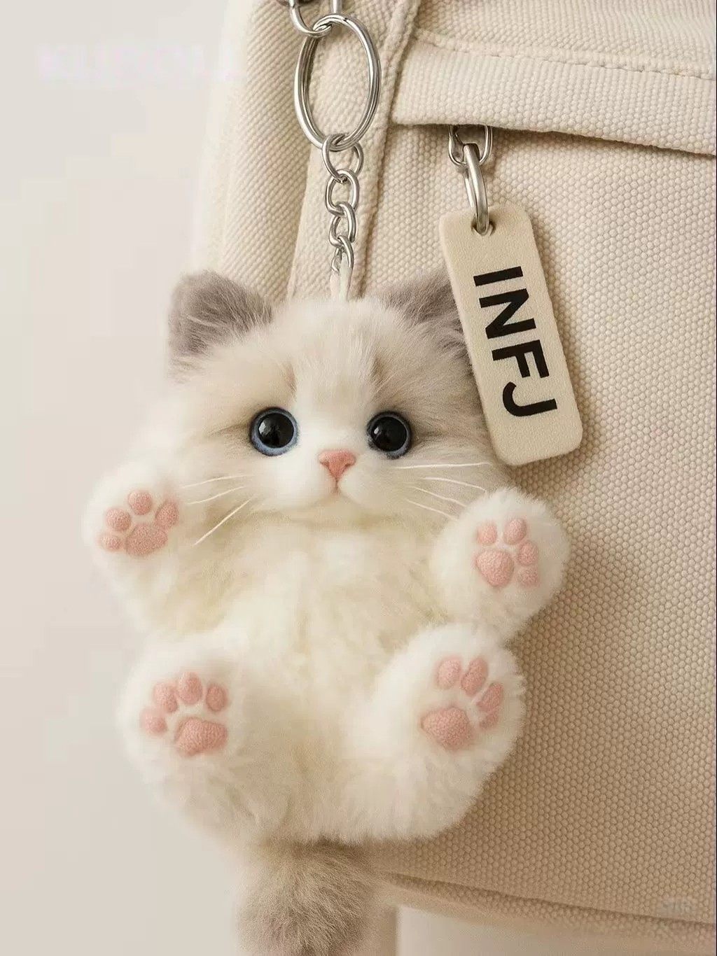 Cute Kitty Cat Backpack Bag Purse Charms