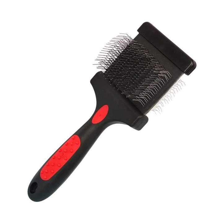 Two Sided Cat Long Pin Brush Dog Pet Grooming Slicker Brush
