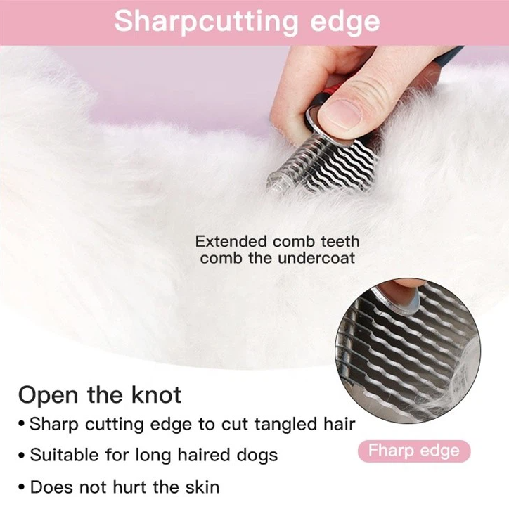 Pet Open Knot Comb Cat Dog Dematting Grooming Comb