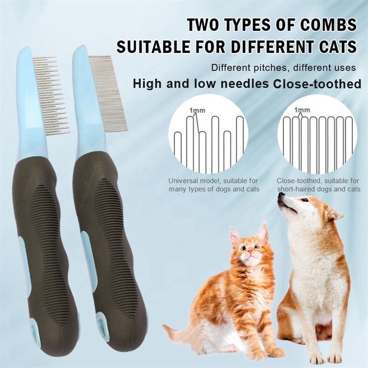 Blister Card Packaging Two Style Cat Needle Hair Comb Dog Pet Grooming Flea Comb