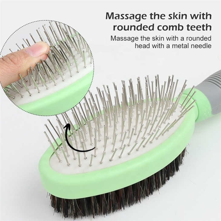 Double Sided Cat Massage Hair Brush Dog Pet Needle Grooming Brush