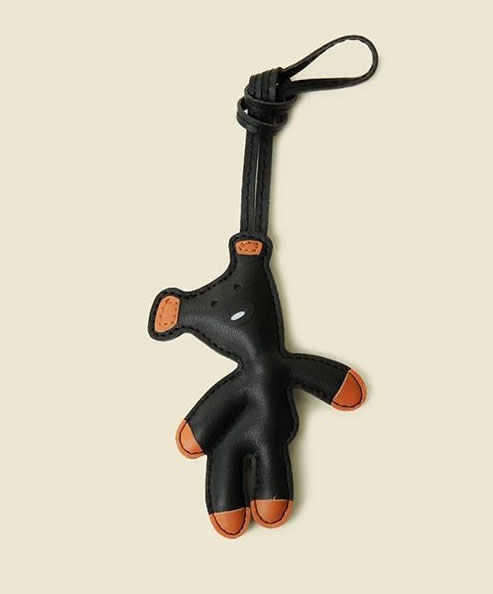 Handmade Bear Charm, leather bag charm,Bear Bag Charm, Cute Bear Leather Handbag and Purse Charm,Bear Keychain，Unique holiday gift