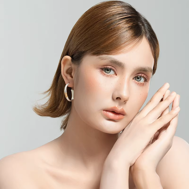 Vintage Wire Wrap Oval Hoop Earrings