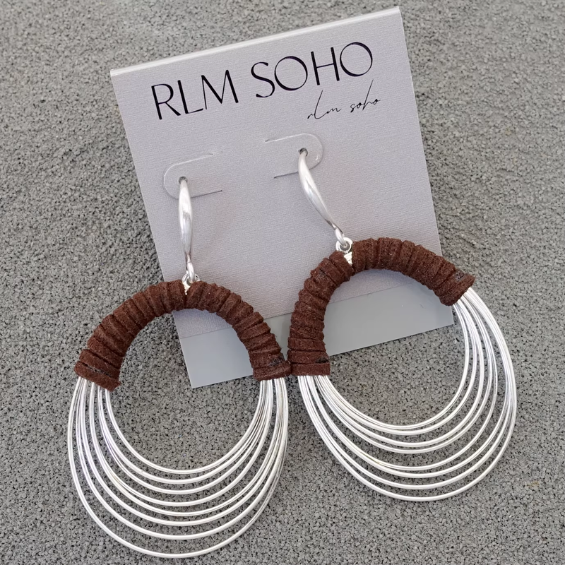 Handmade Vintage Oval Hoop Earrings