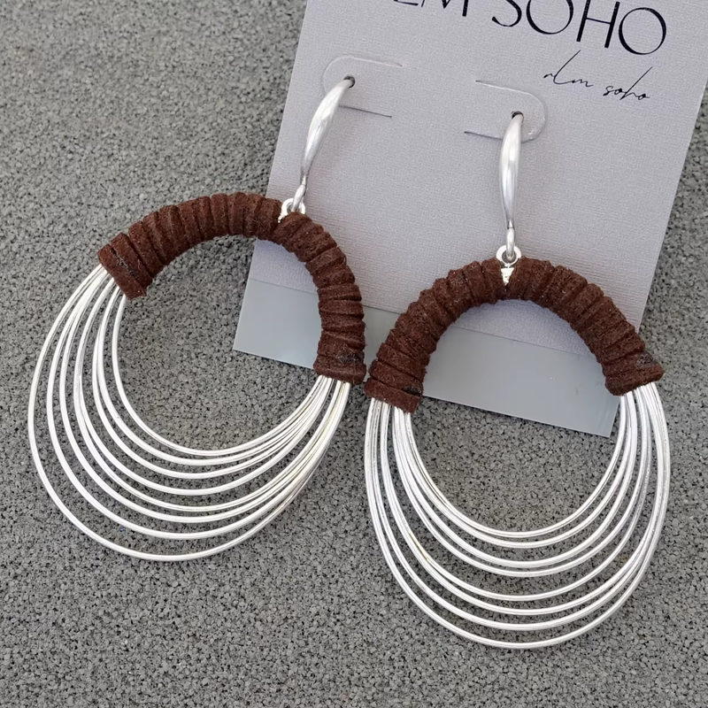 Handmade Vintage Oval Hoop Earrings