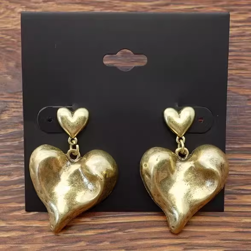 Handmade Women Vintage Heart Earring