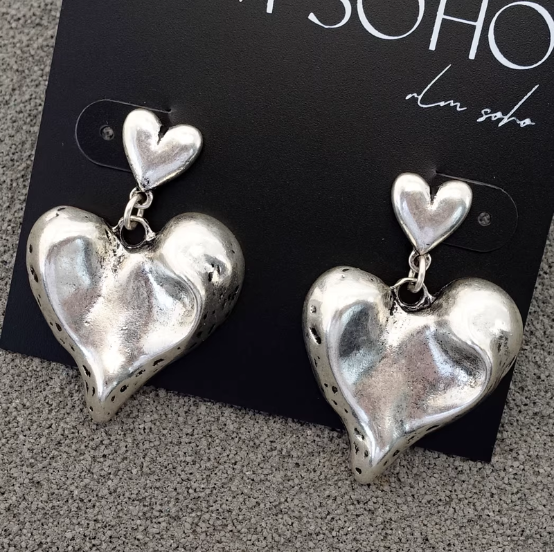 Handmade Women Vintage Heart Earring