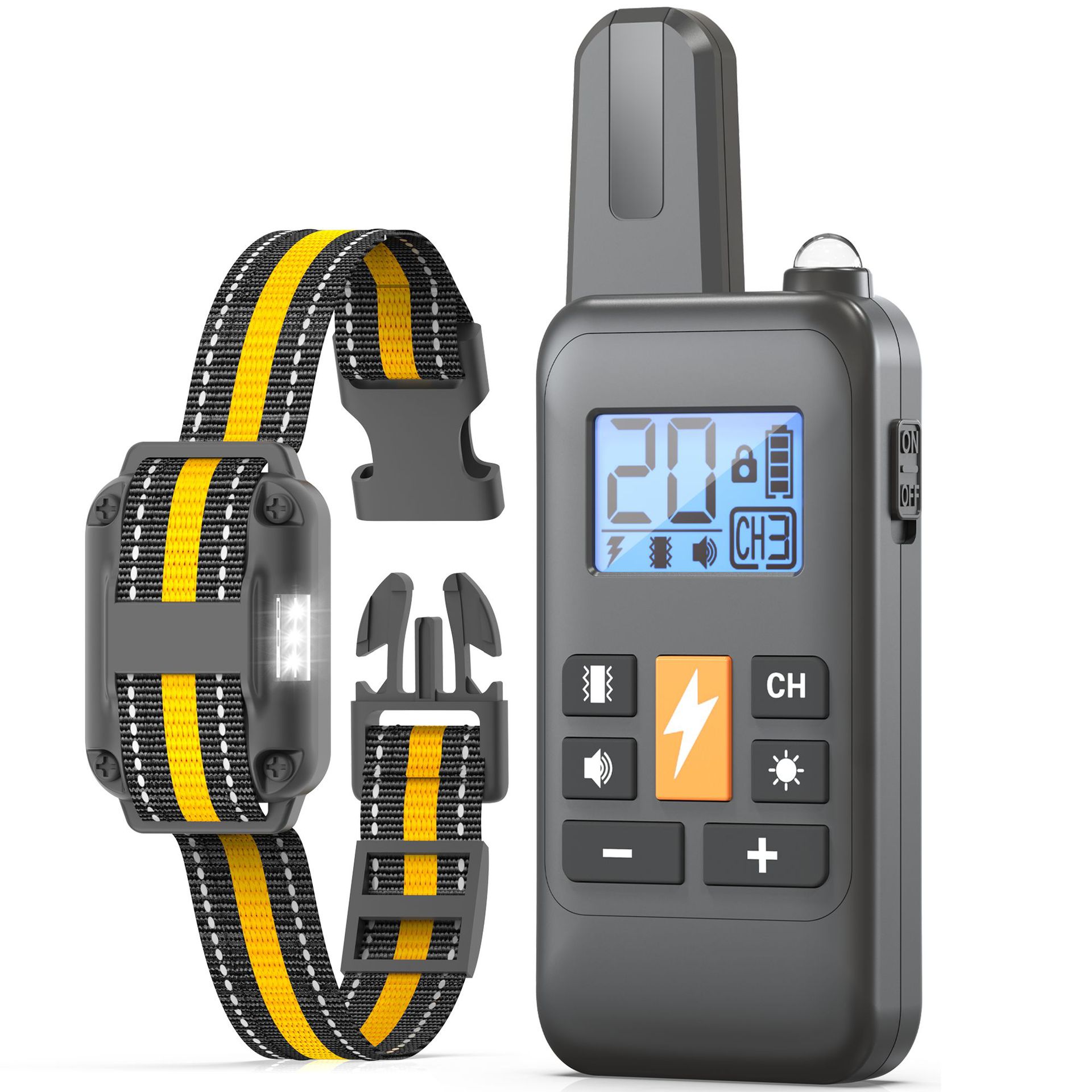 Dog Shock Collar with Remote, 3300FT Long Range Dog Training Collar, 3 Training Modes (Beep/Vibration/Shock), IP67 Waterproof Rechargeable E-Collar for Small Medium Large Dogs (8-120 LBS)