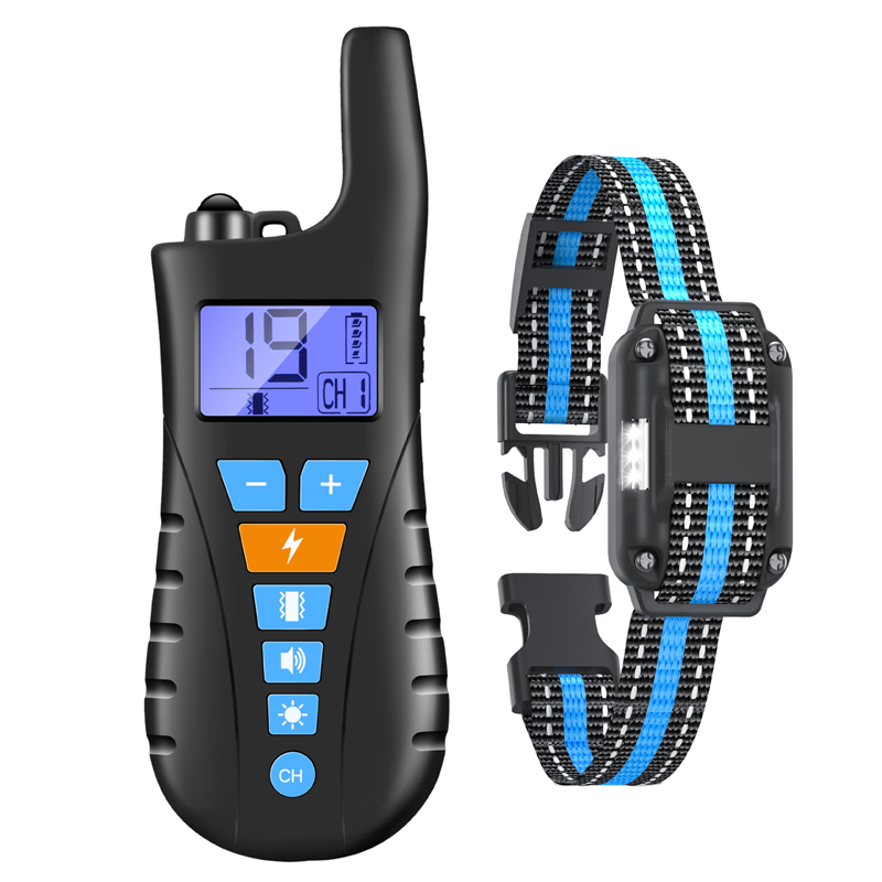  2 in 1 Dog Training Collar, Shock Collar for 2 Dogs, Bark Collar with Remote for Large Medium Small Dogs, Rechargeable E-Collar Waterproof with 3 Training Modes, Beep Vibration and Shock